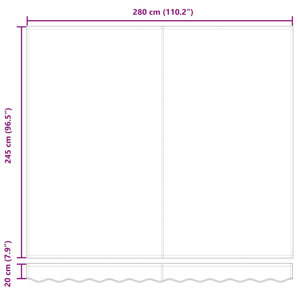 Τέντα Πτυσσόμενη Ανθρακί / Λευκή 3 x 2,5 μ. Ύφασμα / Αλουμίνιο