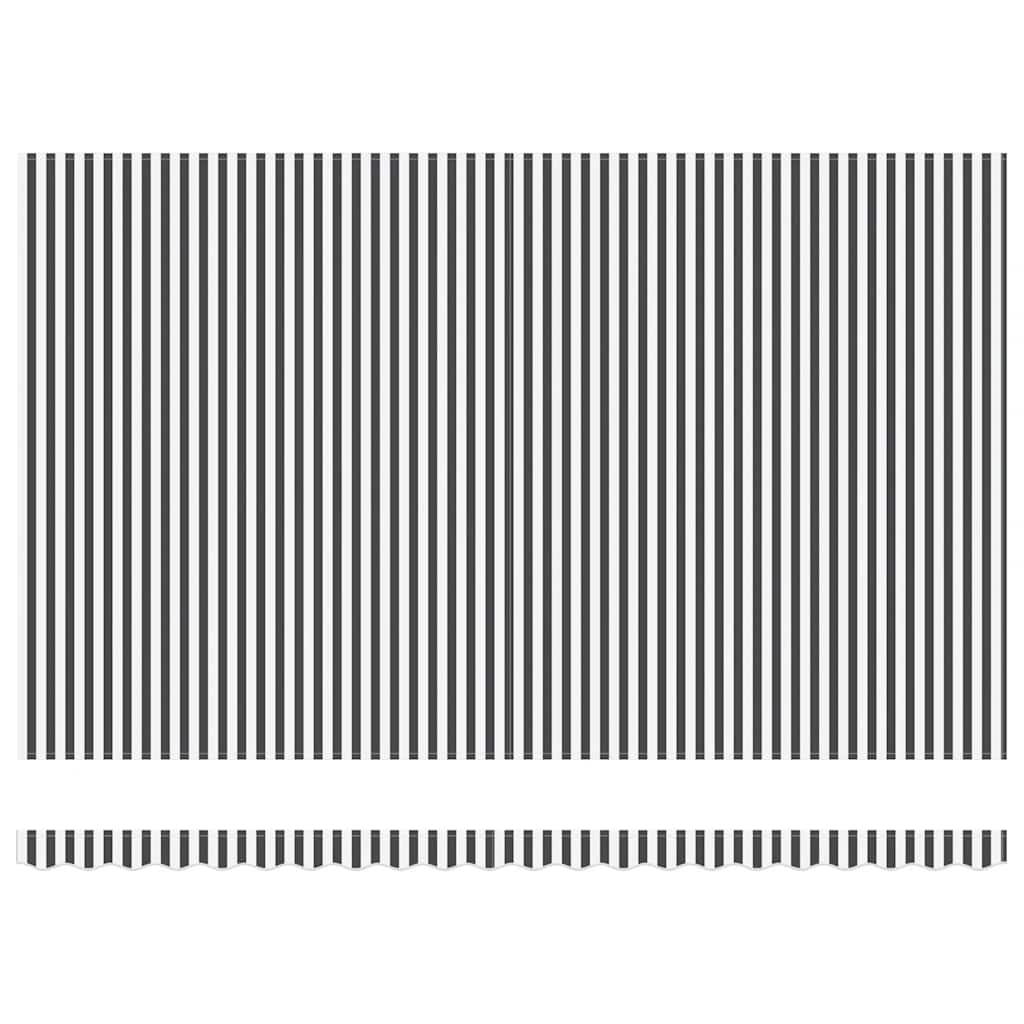 Τέντα Πτυσσόμενη Ανθρακί και Λευκή 5x3 μ. Ύφασμα και Αλουμίνιο