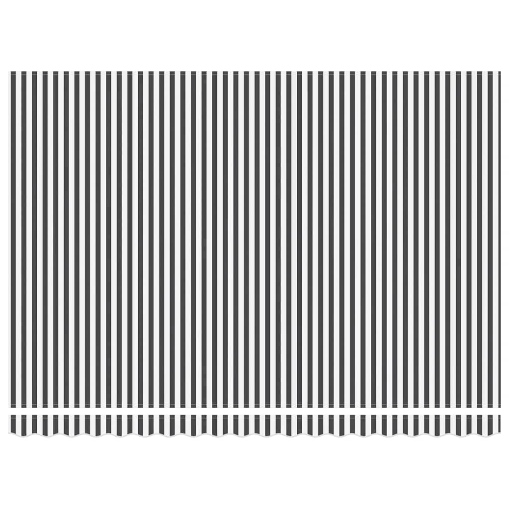 Τέντα Πτυσσόμενη Ανθρακί και Λευκή 4,5x3μ. Ύφασμα και Αλουμίνιο - Pakobazaar