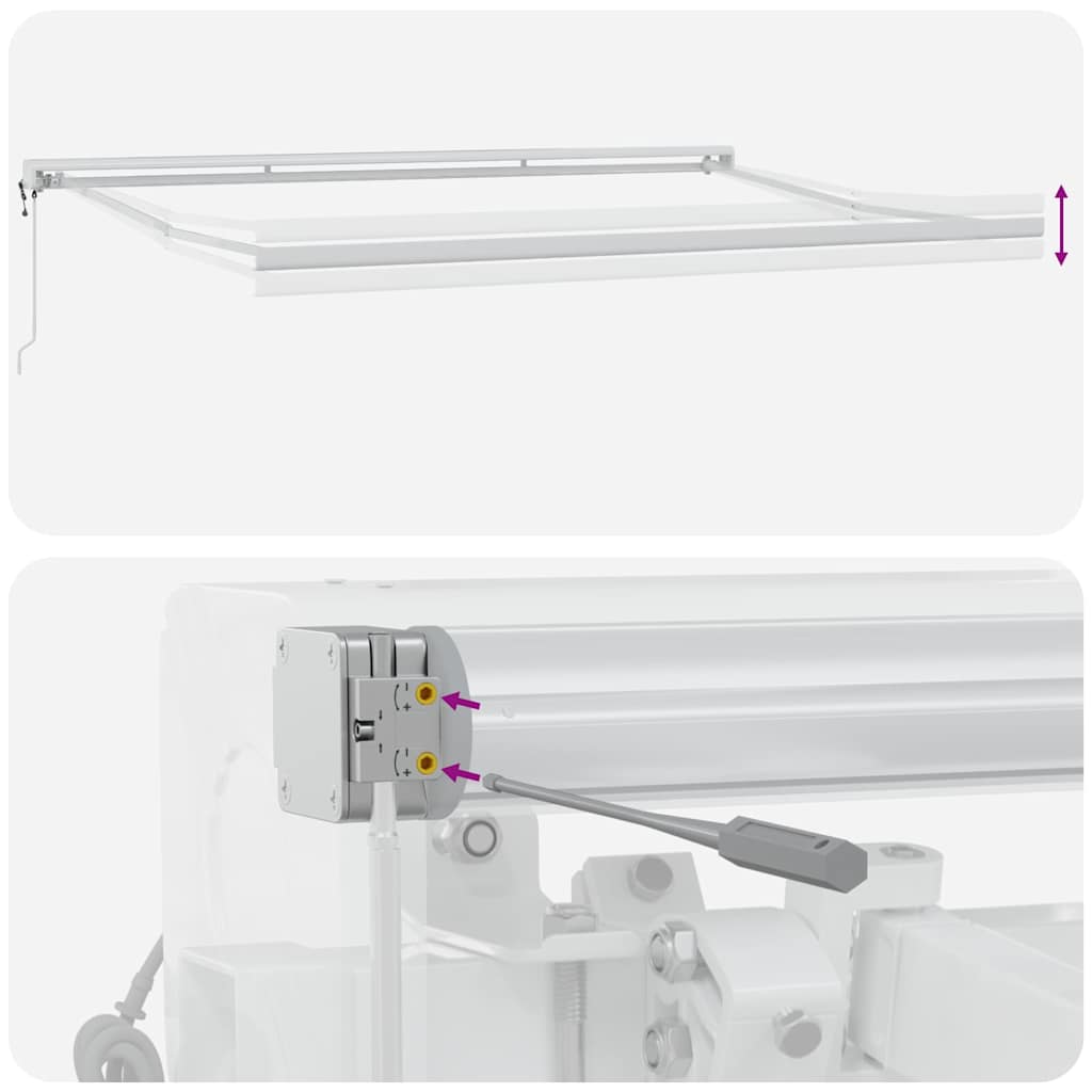 Τέντα Πτυσσόμενη Ανθρακί και Λευκή 4,5x3μ. Ύφασμα και Αλουμίνιο - Pakobazaar