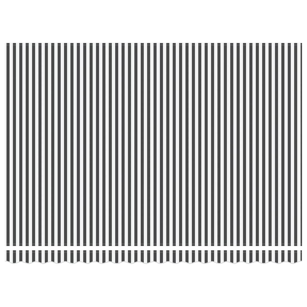 Τέντα Πτυσσόμενη Ανθρακί και Λευκή 4,5x3μ. Ύφασμα και Αλουμίνιο - Pakobazaar