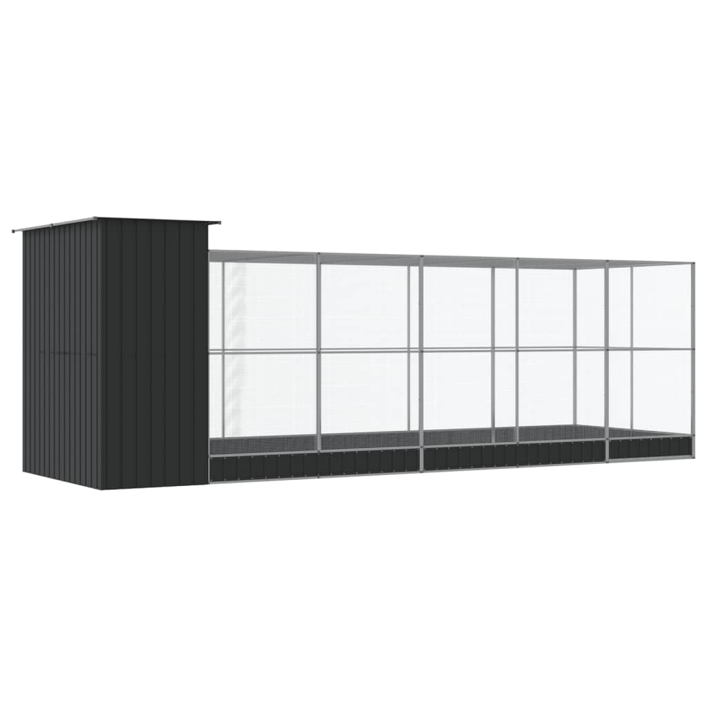 Κλουβί με Επέκταση Ασημένιο 623x203x216 εκ. Ατσάλινο