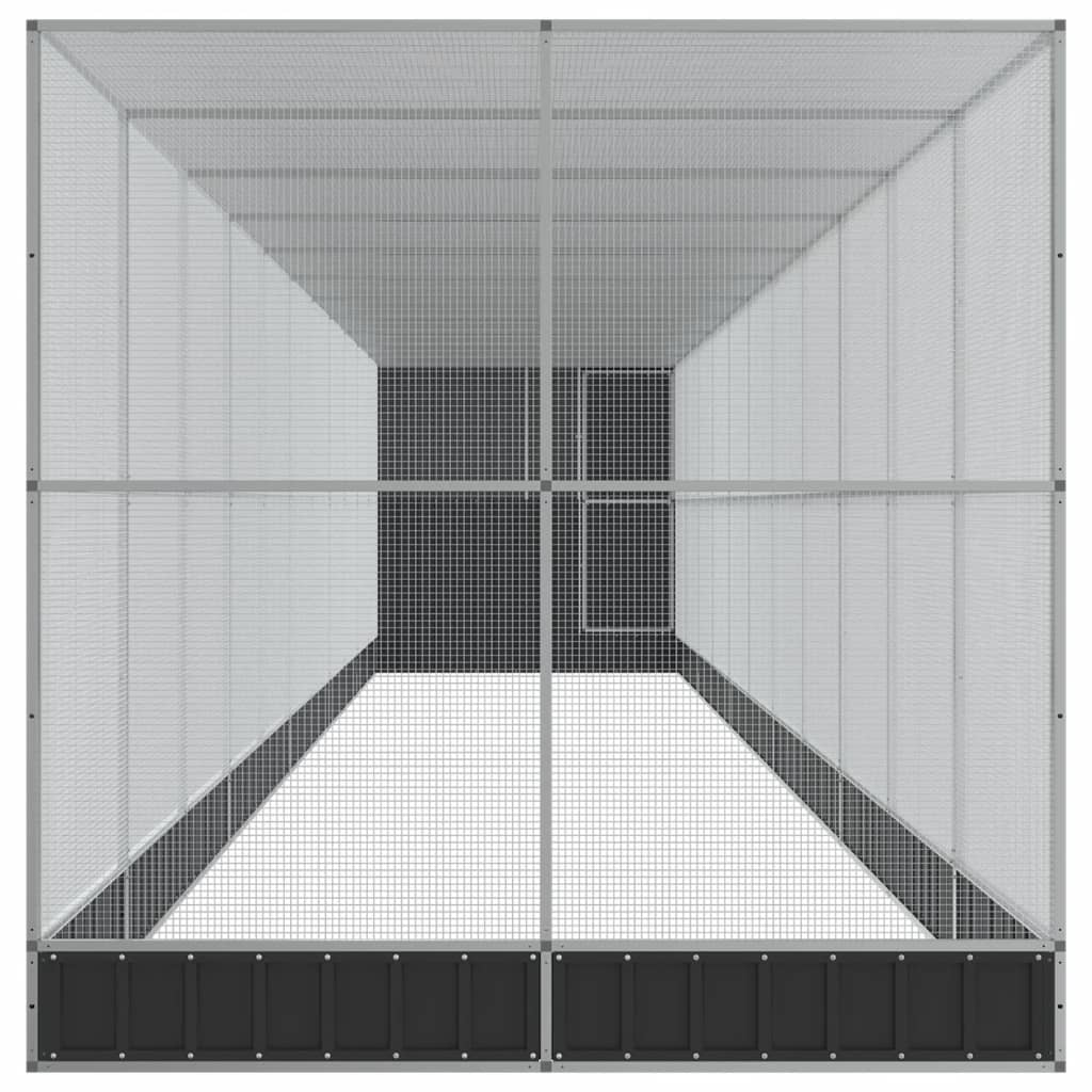 Κλουβί με Επέκταση Ασημένιο 1244x203x216 εκ. Ατσάλινο - Pakobazaar