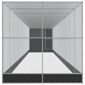 Κλουβί με Επέκταση Ασημένιο 1244x203x216 εκ. Ατσάλινο - Pakobazaar