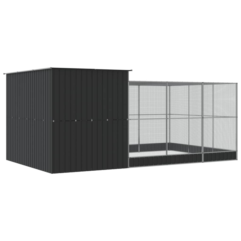 Κλουβί με Επέκταση Ασημένιο 497x303x216 εκ. Ατσάλινο