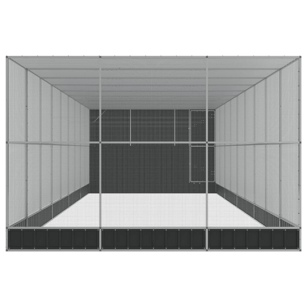 Κλουβί με Επέκταση Ασημένιο 1118x303x216 εκ. Ατσάλινο