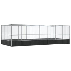 Κλουβί με Επέκταση Ασημένιο 725x307x212 εκ. Ατσάλινο
