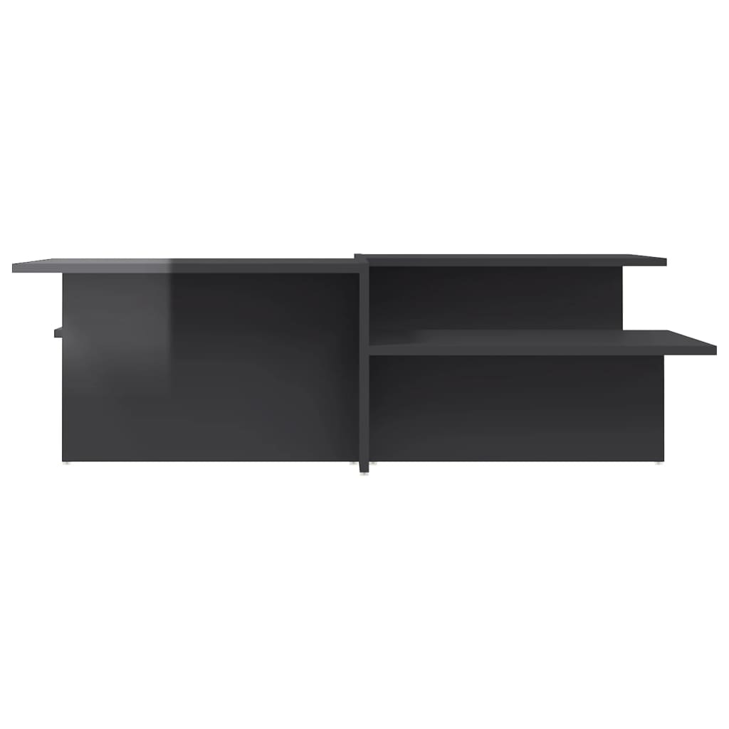 Τραπεζάκια Σαλονιού 2 τεμ. Γυαλιστερό Γκρι από Επεξεργ. Ξύλο