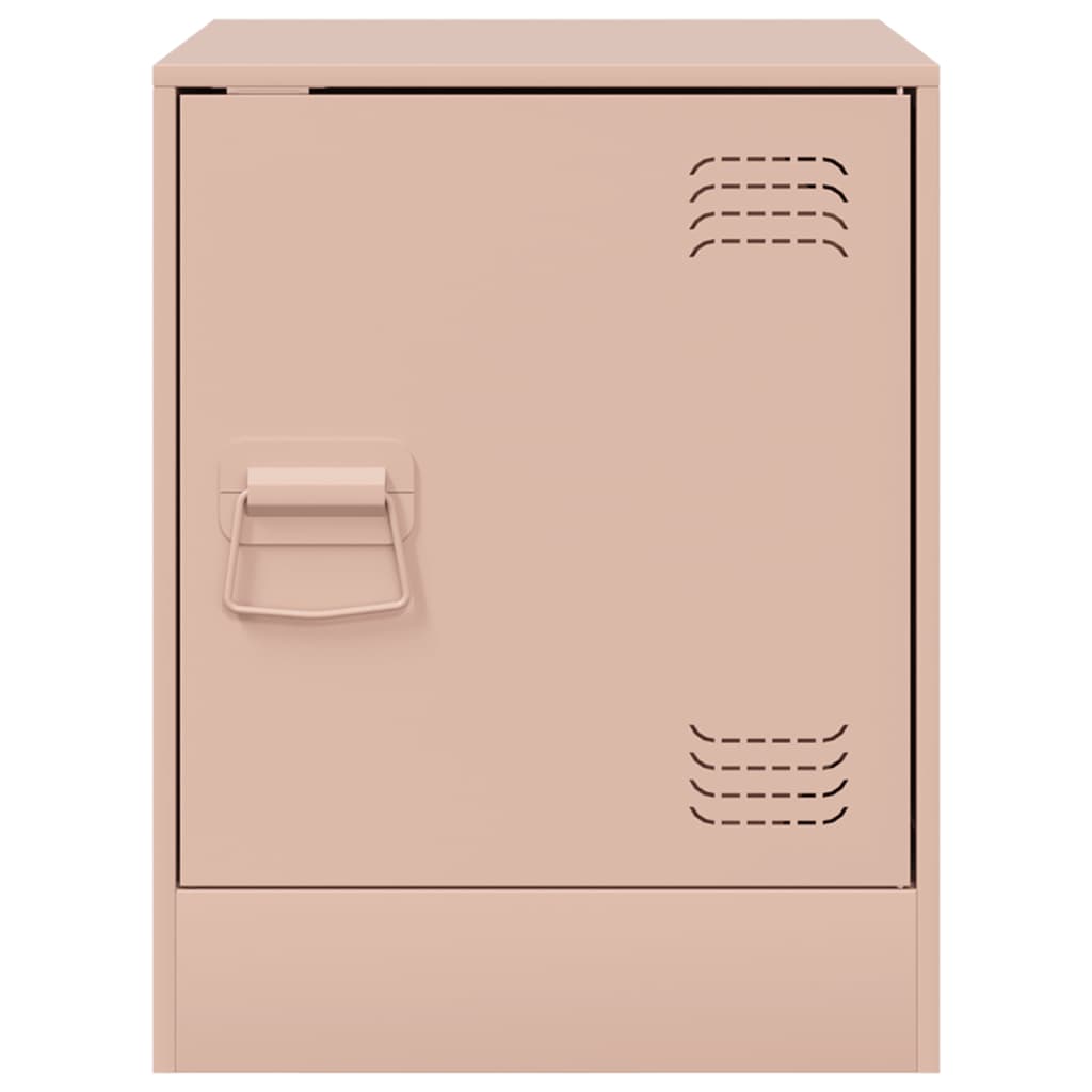 Κομοδίνο Ροζ 34,5 x 39 x 44 εκ. από Χάλυβα
