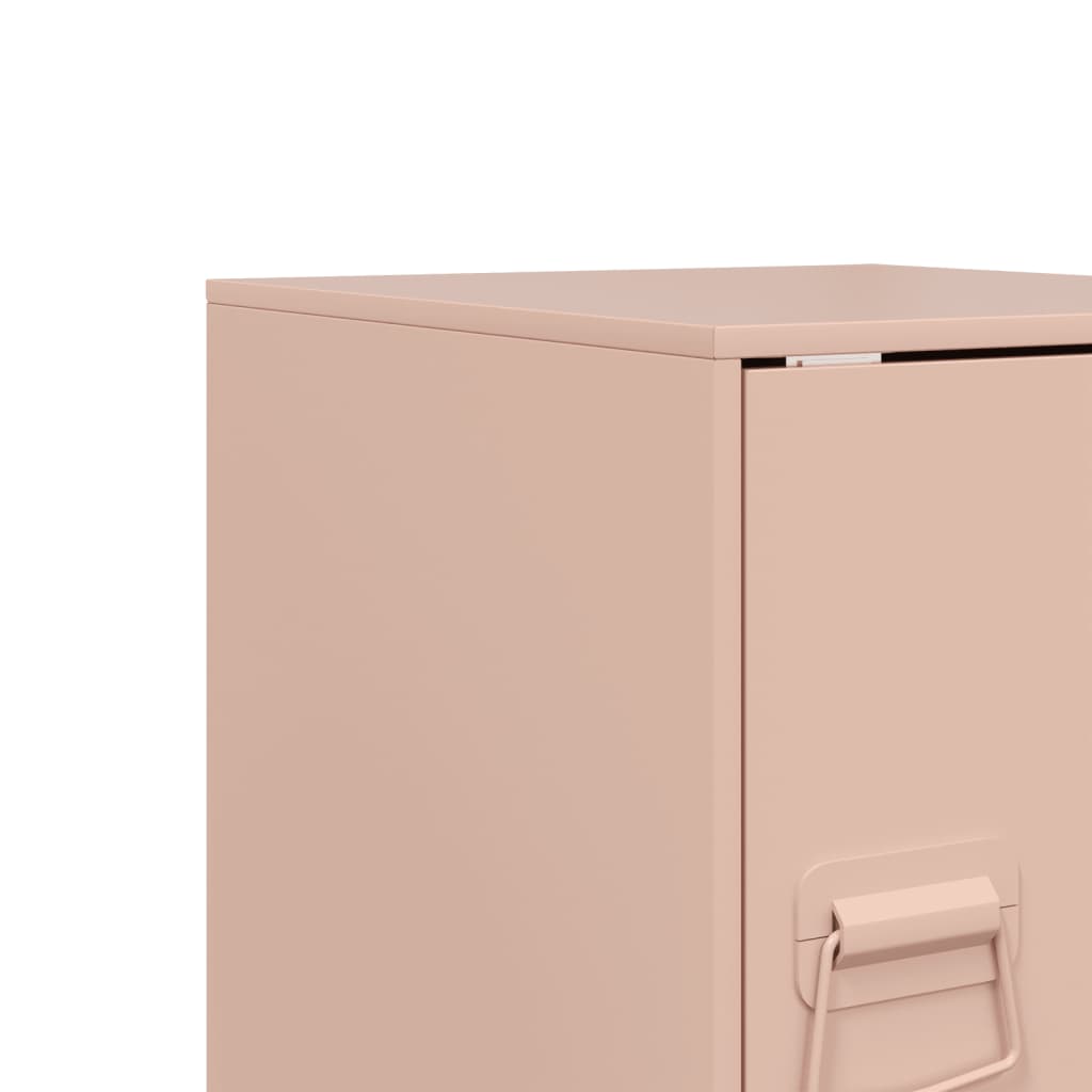 Κομοδίνο Ροζ 34,5 x 39 x 44 εκ. από Χάλυβα