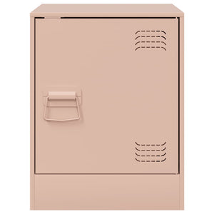 Κομοδίνα 2 τεμ. Ροζ 34,5 x 39 x 44 εκ. από Χάλυβα