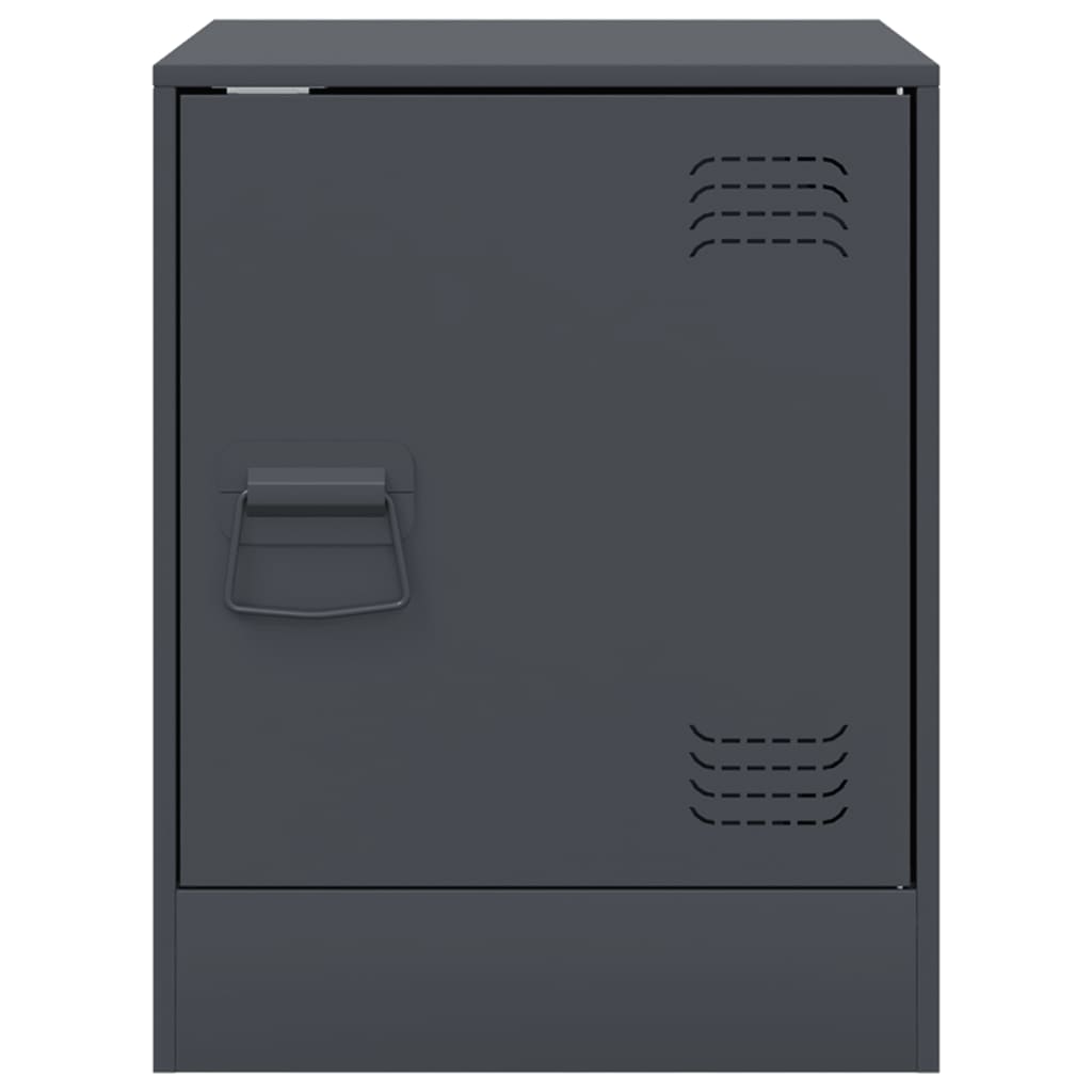 Κομοδίνο Ανθρακί 34,5 x 39 x 44 εκ. από Χάλυβα