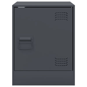 Κομοδίνο Ανθρακί 34,5 x 39 x 44 εκ. από Χάλυβα