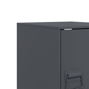Κομοδίνο Ανθρακί 34,5 x 39 x 44 εκ. από Χάλυβα