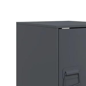 Κομοδίνα 2 τεμ. Ανθρακί 34,5 x 39 x 44 εκ. από Χάλυβα