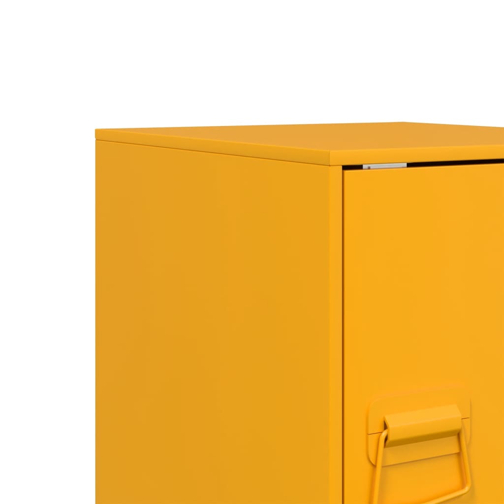 Κομοδίνο Μουσταρδί 34,5 x 39 x 44 εκ. από Χάλυβα