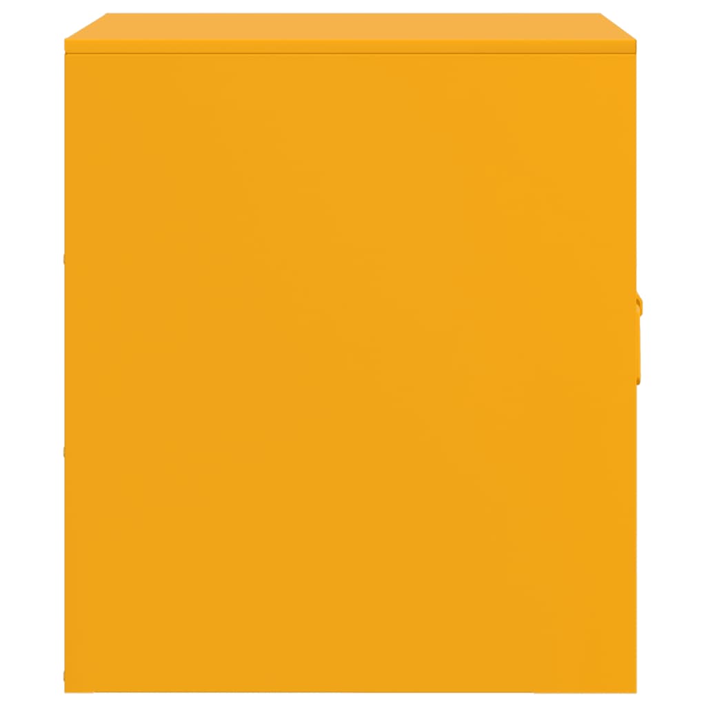 Κομοδίνα 2 τεμ. Μουσταρδί 34,5 x 39 x 44 εκ. από Χάλυβα