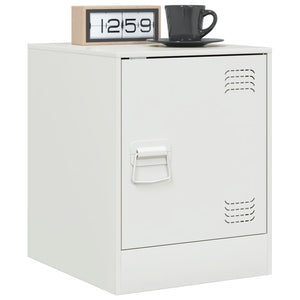 Κομοδίνο Λευκό 34,5 x 39 x 44 εκ. από Χάλυβα