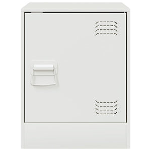 Κομοδίνο Λευκό 34,5 x 39 x 44 εκ. από Χάλυβα
