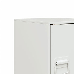 Κομοδίνο Λευκό 34,5 x 39 x 44 εκ. από Χάλυβα