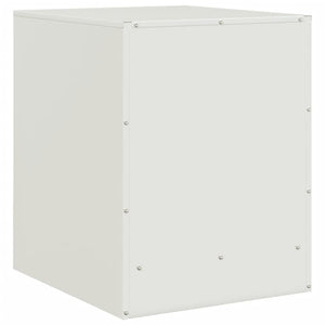 Κομοδίνα 2 τεμ. Λευκό 34,5 x 39 x 44 εκ. από Χάλυβα