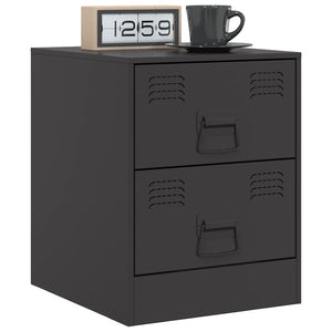Κομοδίνο Μαύρο 34,5 x 39 x 44 εκ. από Χάλυβα - Pakobazaar
