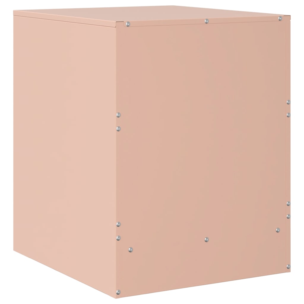 Κομοδίνο Ροζ 34,5 x 39 x 44 εκ. από Χάλυβα