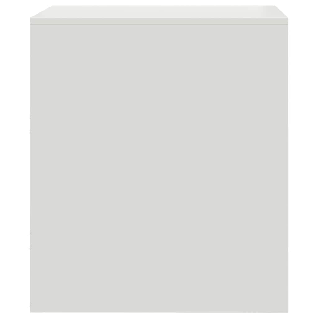 Κομοδίνα 2 τεμ. Λευκό 34,5 x 39 x 44 εκ. από Χάλυβα