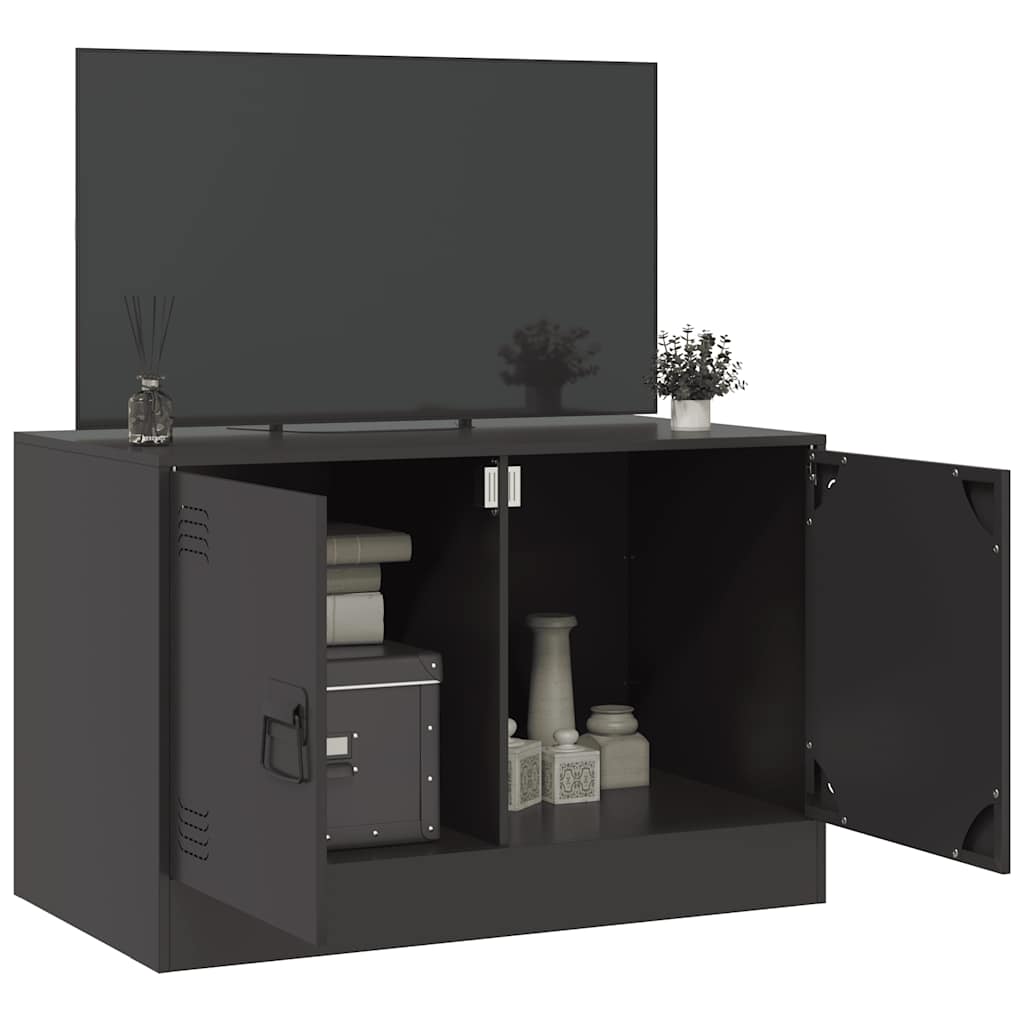 Έπιπλο Τηλεόρασης Μαύρο 67x39x44 εκ. από Χάλυβα