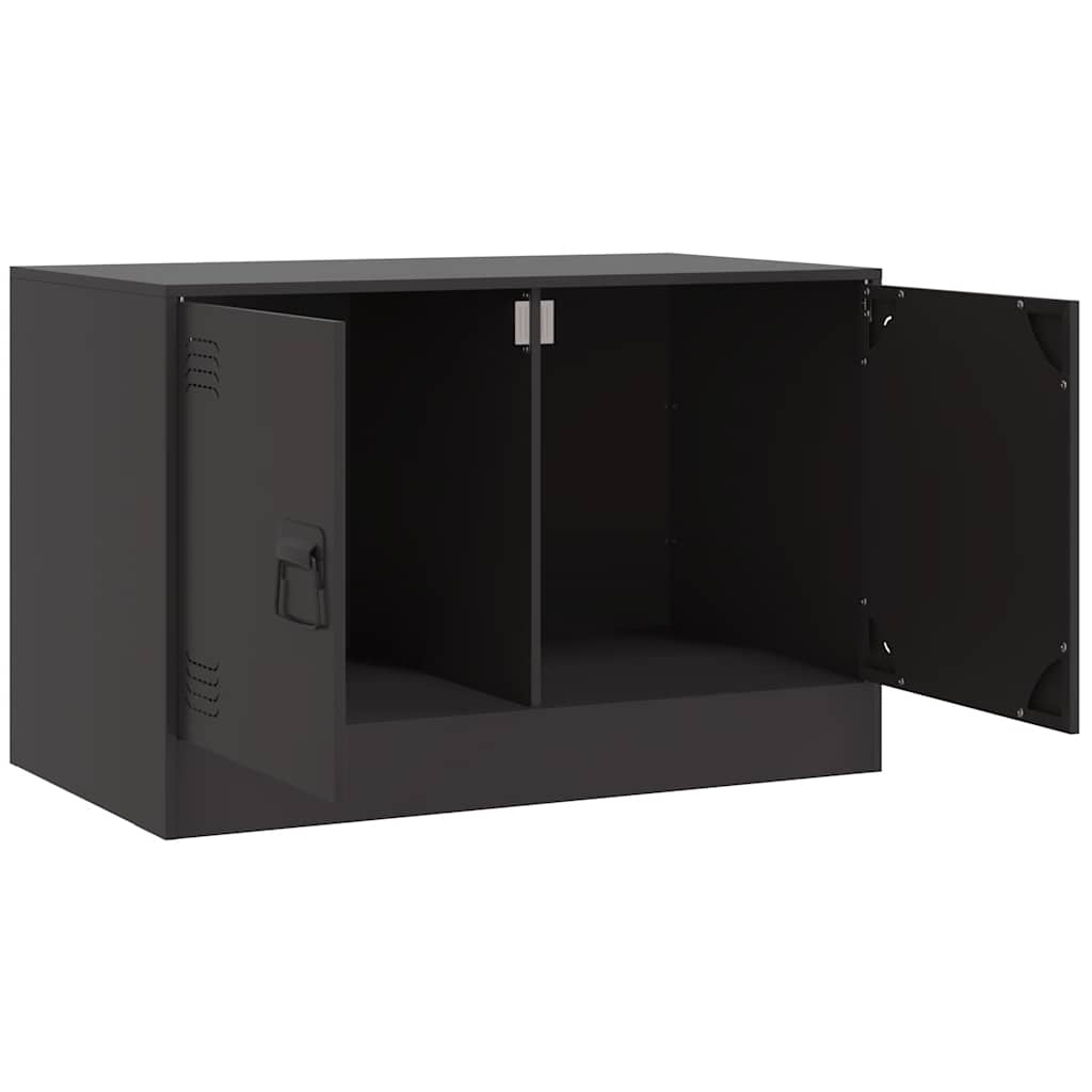 Έπιπλο Τηλεόρασης Μαύρο 67x39x44 εκ. από Χάλυβα