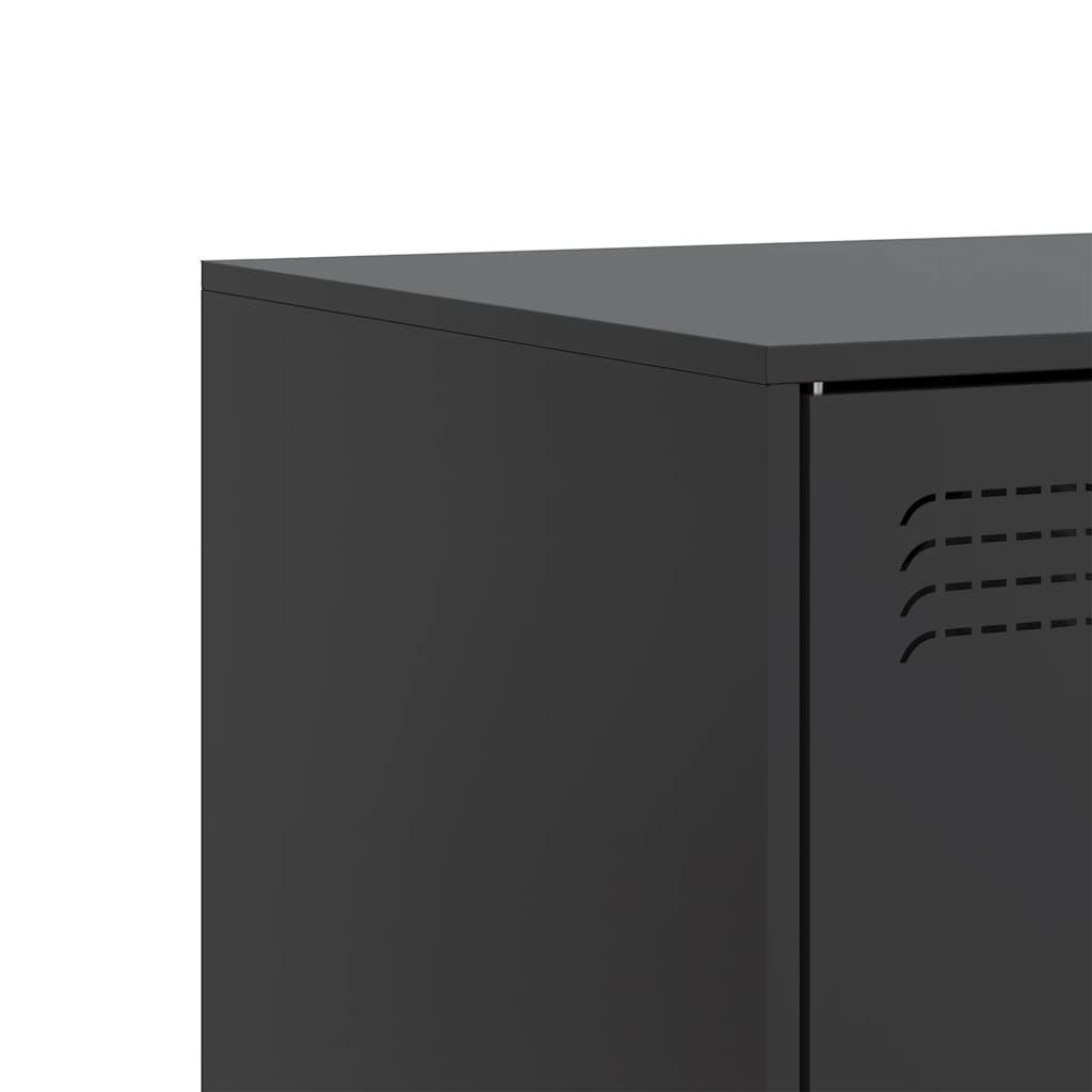 Έπιπλο Τηλεόρασης Μαύρο 67x39x44 εκ. από Χάλυβα