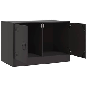 Έπιπλα Τηλεόρασης 2 τεμ. Μαύρο 67 x 39 x 44 εκ. από Χάλυβα