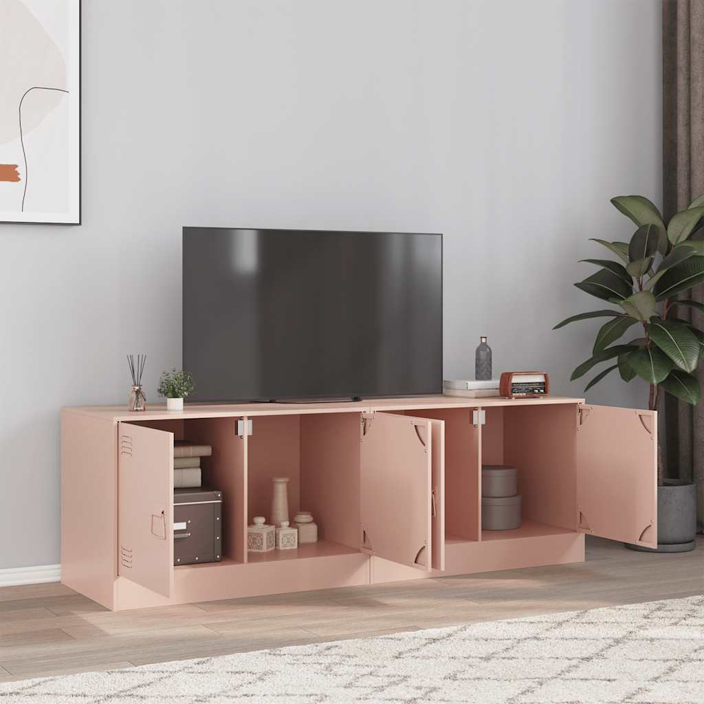 Έπιπλα Τηλεόρασης 2 τεμ. Ροζ 67 x 39 x 44 εκ. από Χάλυβα
