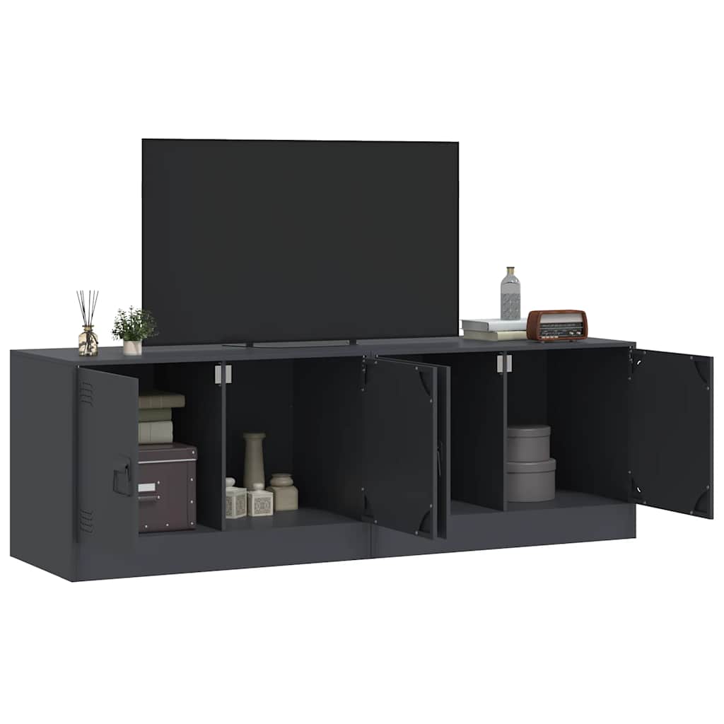 Έπιπλα Τηλεόρασης 2 τεμ. Ανθρακί 67 x 39 x 44 εκ. από Χάλυβα