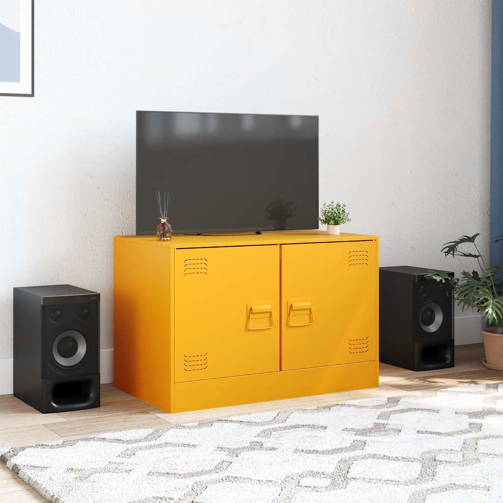 Έπιπλο Τηλεόρασης Μουσταρδί Κίτρινο 67x39x44 εκ. από Ατσάλι - Pakobazaar
