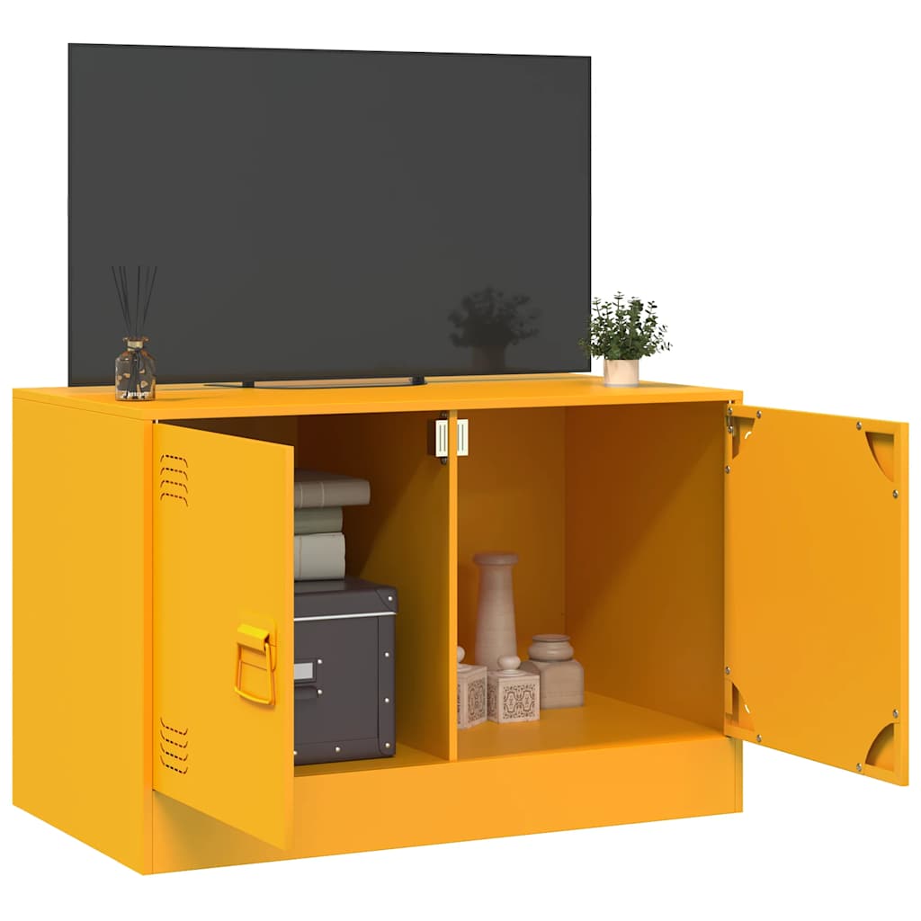 Έπιπλο Τηλεόρασης Μουσταρδί Κίτρινο 67x39x44 εκ. από Ατσάλι - Pakobazaar