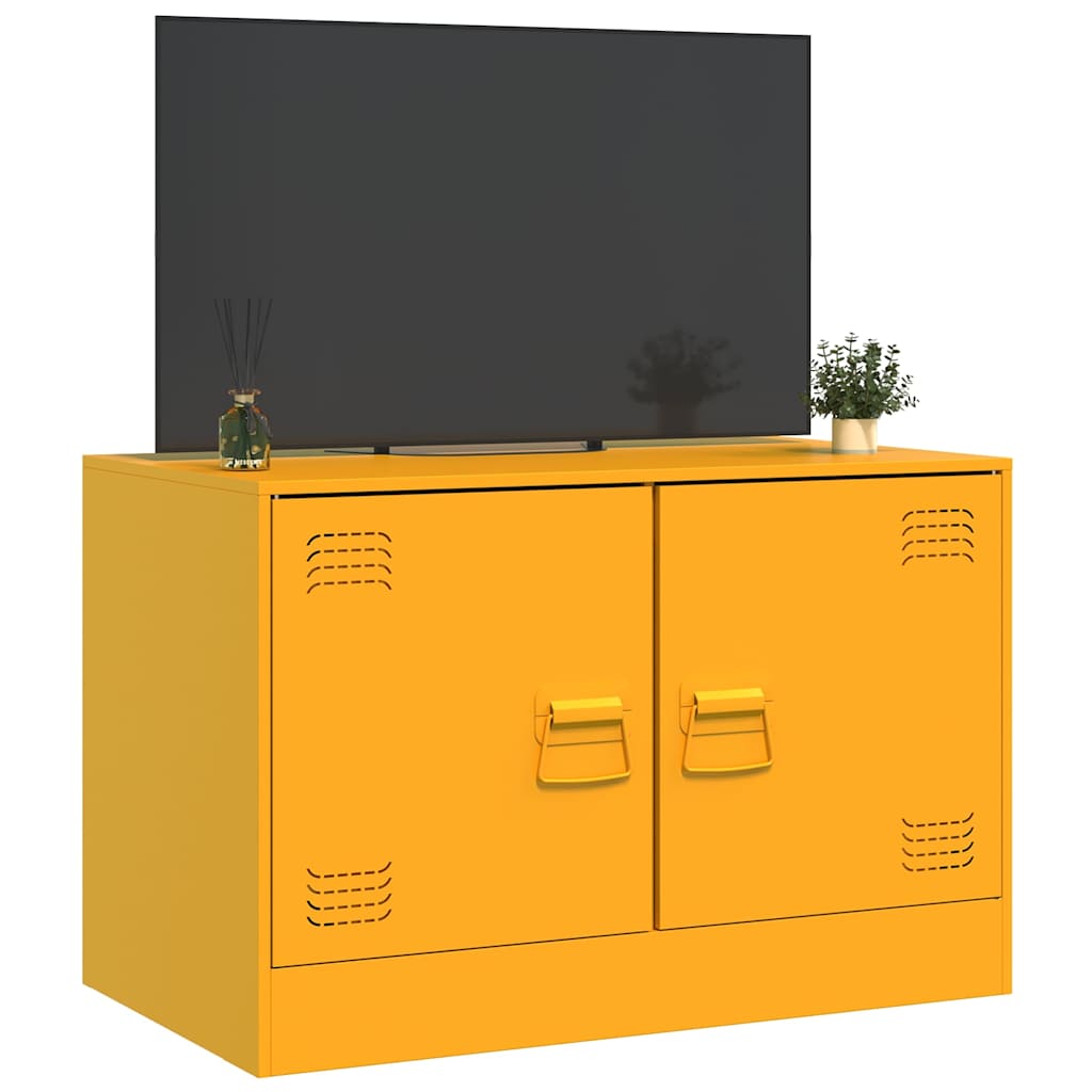 Έπιπλο Τηλεόρασης Μουσταρδί Κίτρινο 67x39x44 εκ. από Ατσάλι - Pakobazaar