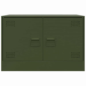 Έπιπλα Τηλεόρασης 2 τεμ. Πράσινο Λαδί 67x39x44 εκ. από Χάλυβα