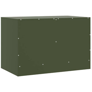 Έπιπλα Τηλεόρασης 2 τεμ. Πράσινο Λαδί 67x39x44 εκ. από Χάλυβα