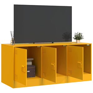 Έπιπλο Τηλεόρασης Μουσταρδί Κίτρινο 99x39x44 εκ. από Ατσάλι