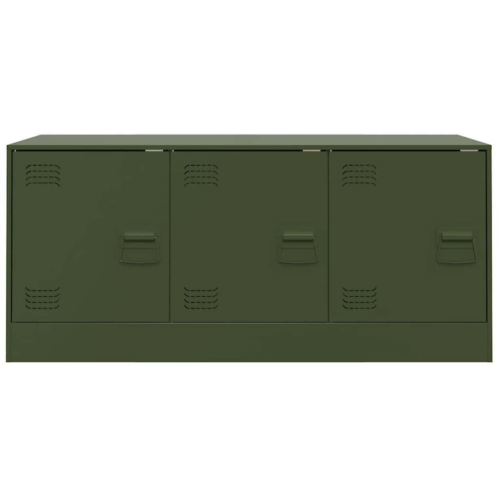 Έπιπλο Τηλεόρασης Πράσινο Λαδί 99x39x44 εκ. από Ατσάλι