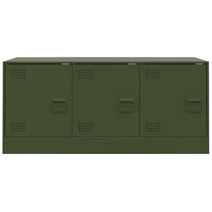 Έπιπλο Τηλεόρασης Πράσινο Λαδί 99x39x44 εκ. από Ατσάλι