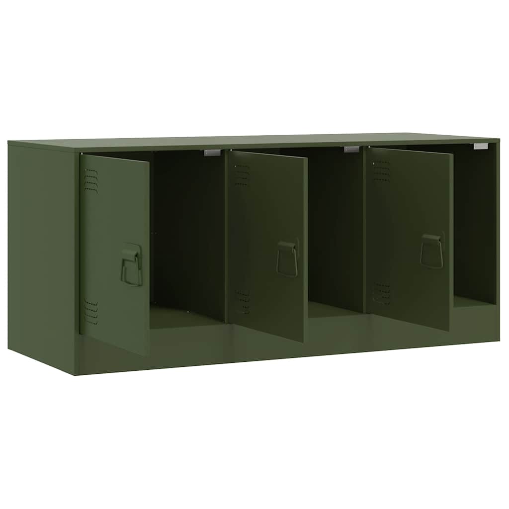 Έπιπλο Τηλεόρασης Πράσινο Λαδί 99x39x44 εκ. από Ατσάλι