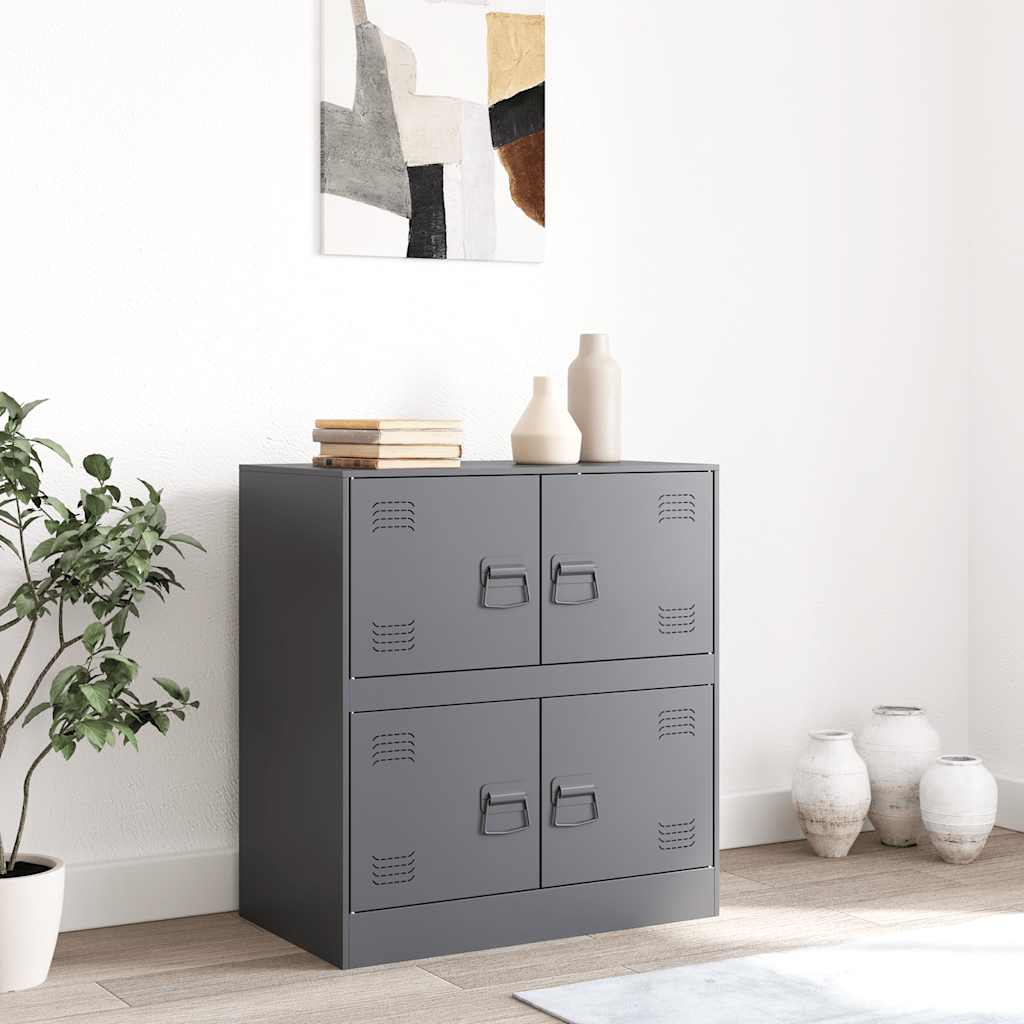 Μπουφές Ανθρακί 67x39x73 εκ. από Ατσάλι