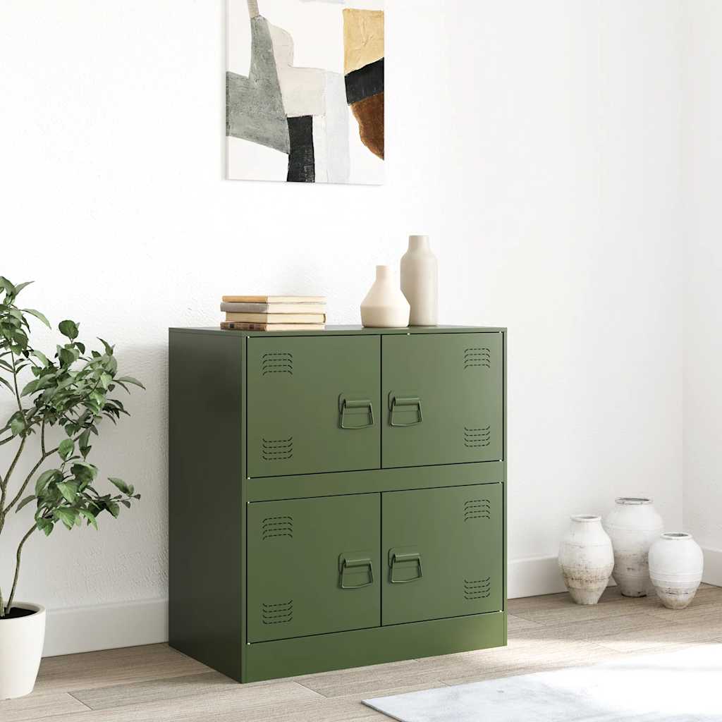 Ντουλάπι Πράσινο Λαδί 67x39x73 εκ. από Ατσάλι