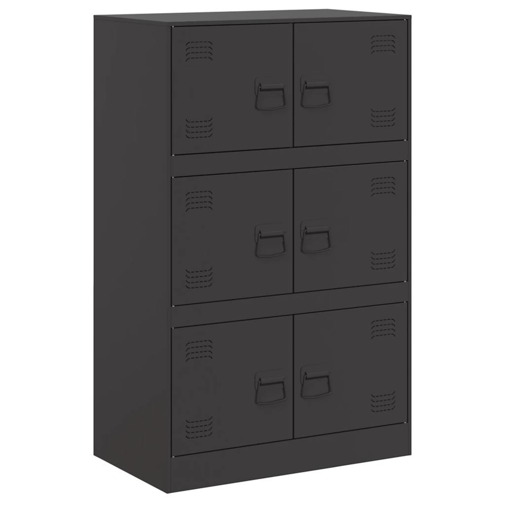 Ντουλάπι Μαύρο 67x39x107 εκ. από Ατσάλι