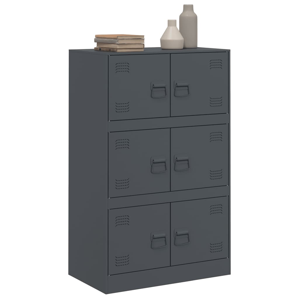 Μπουφές Ανθρακί 67x39x107 εκ. από Ατσάλι