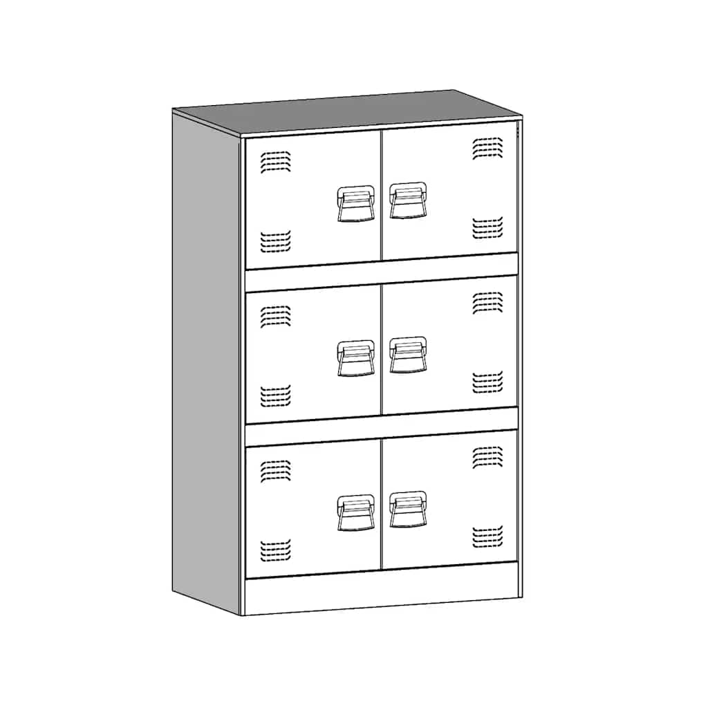 Μπουφές Ανθρακί 67x39x107 εκ. από Ατσάλι