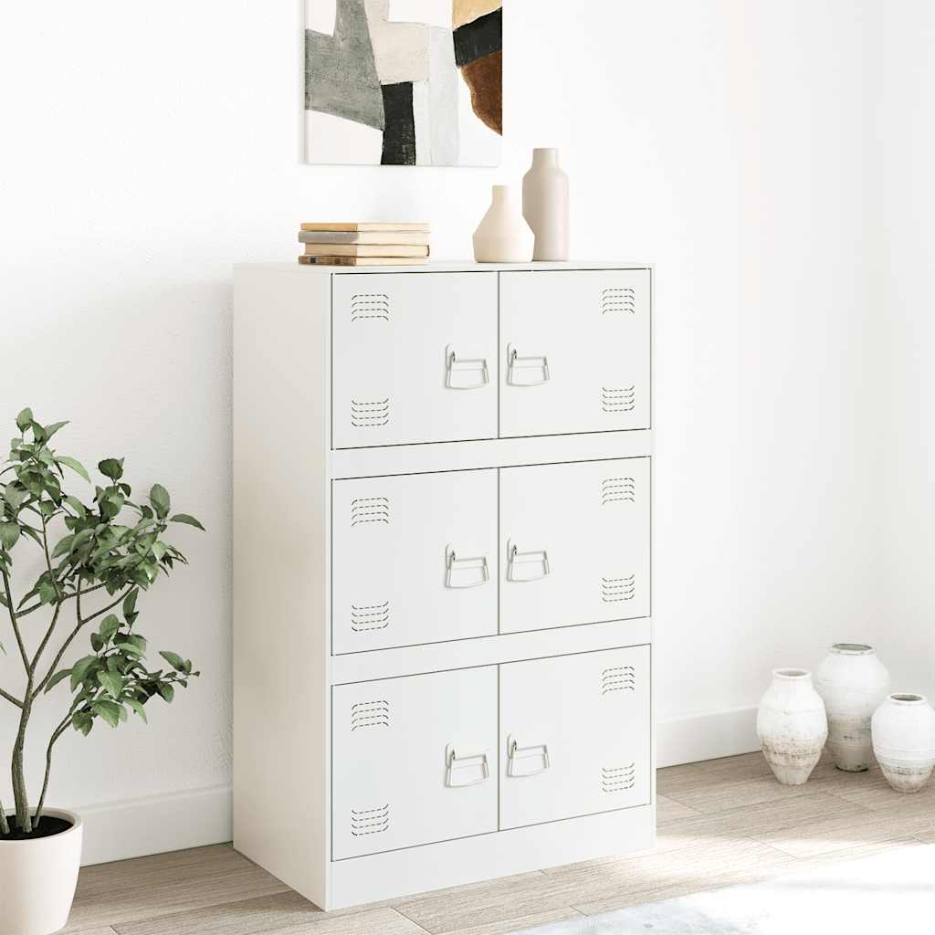 Μπουφές Λευκός 67x39x107 εκ. από Ατσάλι - Pakobazaar