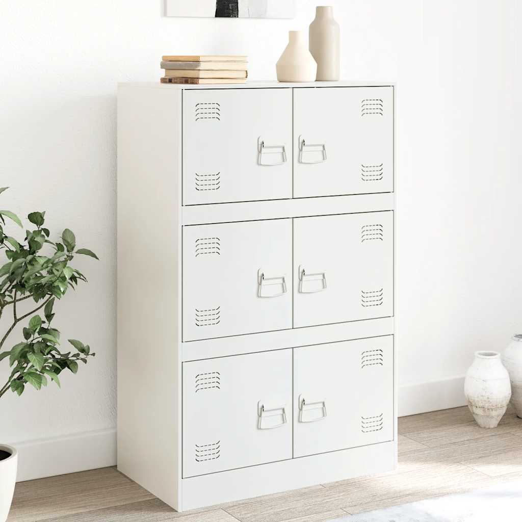 Μπουφές Λευκός 67x39x107 εκ. από Ατσάλι - Pakobazaar